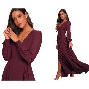 Lulu's Burgundy Maxi Dress
